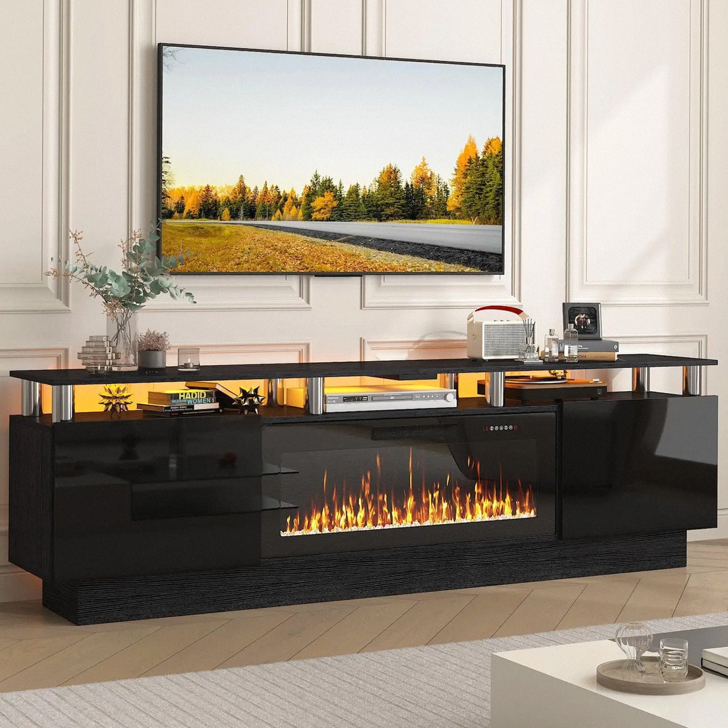 All-In-One Fireplace Console