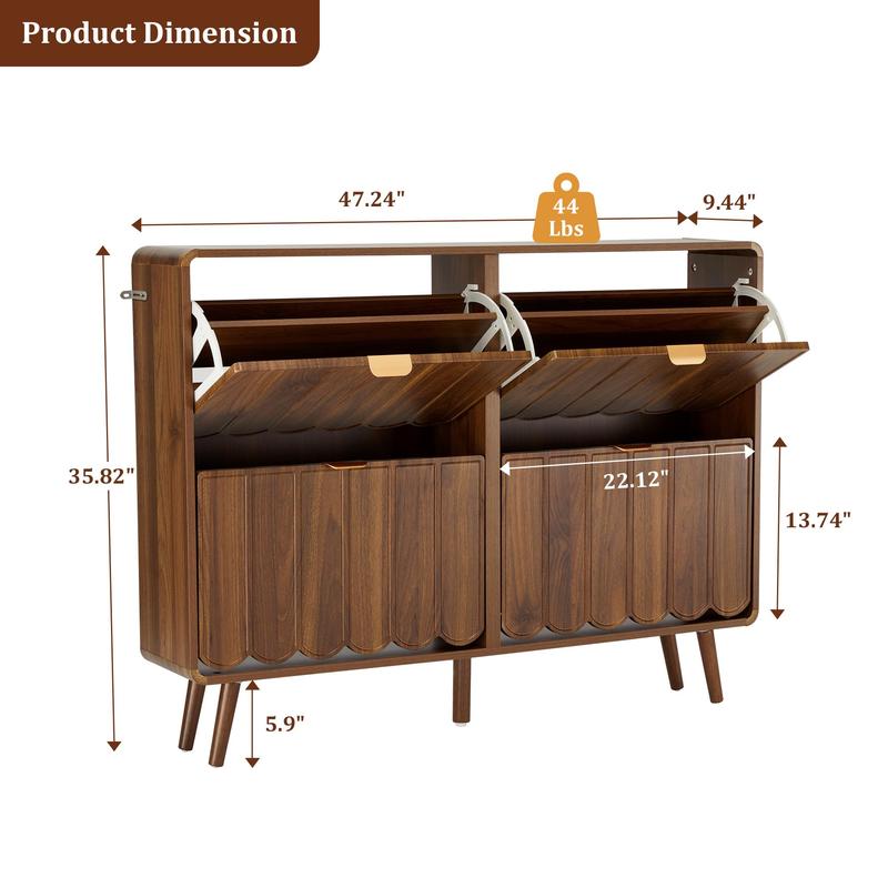 Compact Wooden Shoe Shelf