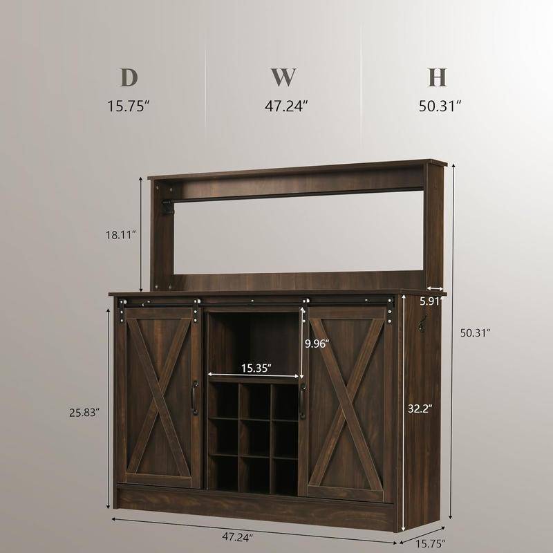 Deluxe Coffee Bar Cabinet