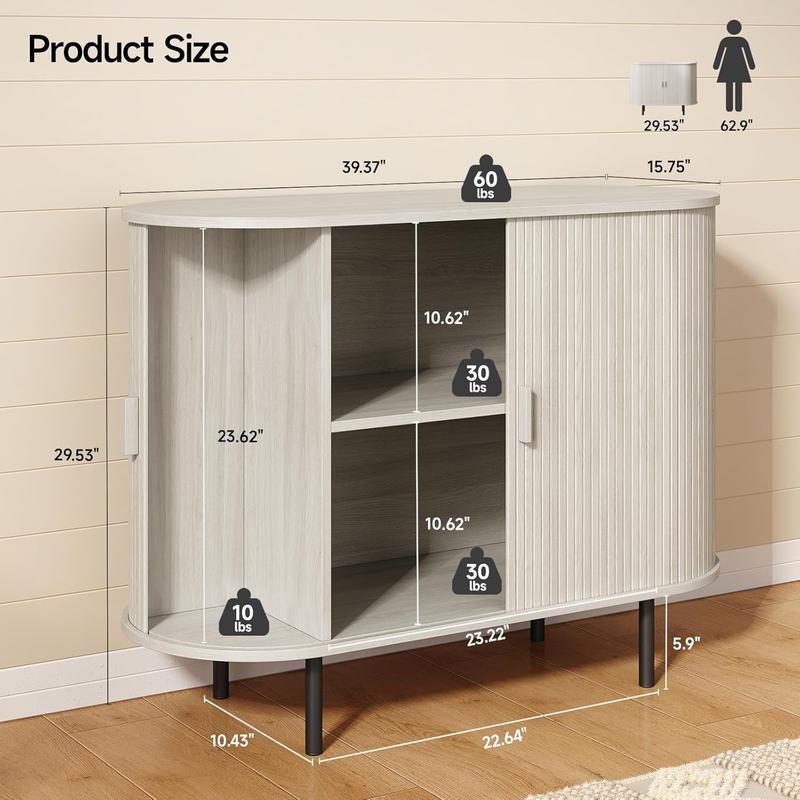 Enhanced Fluted Storage Cabinet