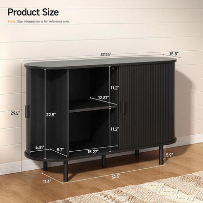 Enhanced Fluted Storage Cabinet