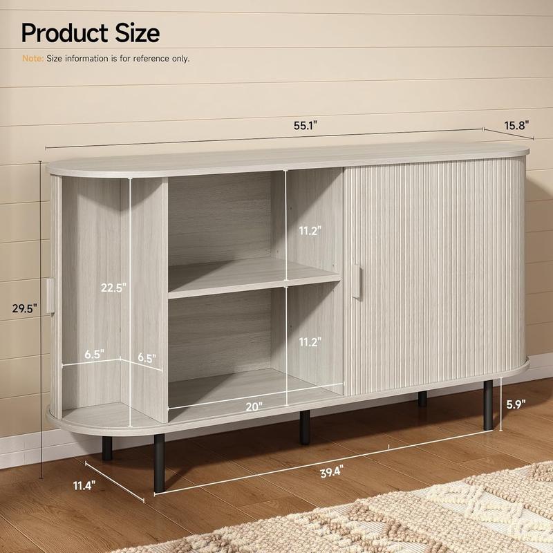 Enhanced Fluted Storage Cabinet