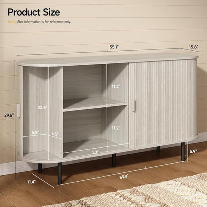 Enhanced Fluted Storage Cabinet