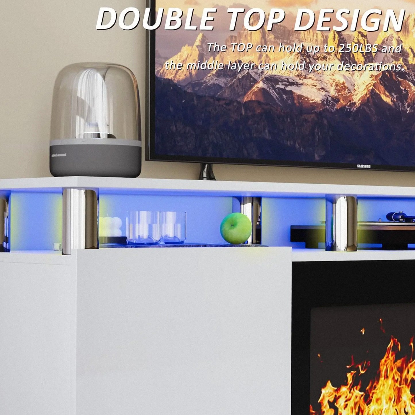All-In-One Fireplace Console