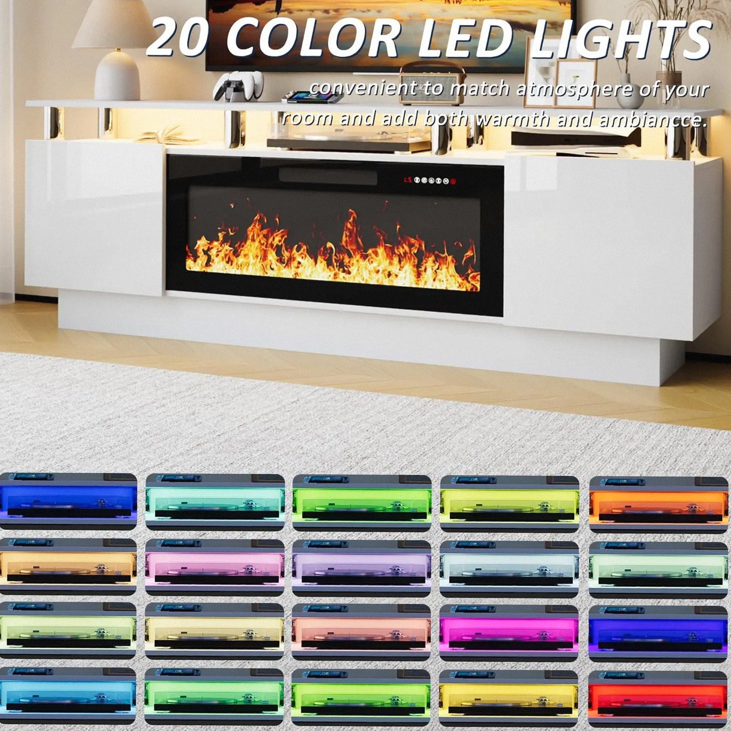 All-In-One Fireplace Console