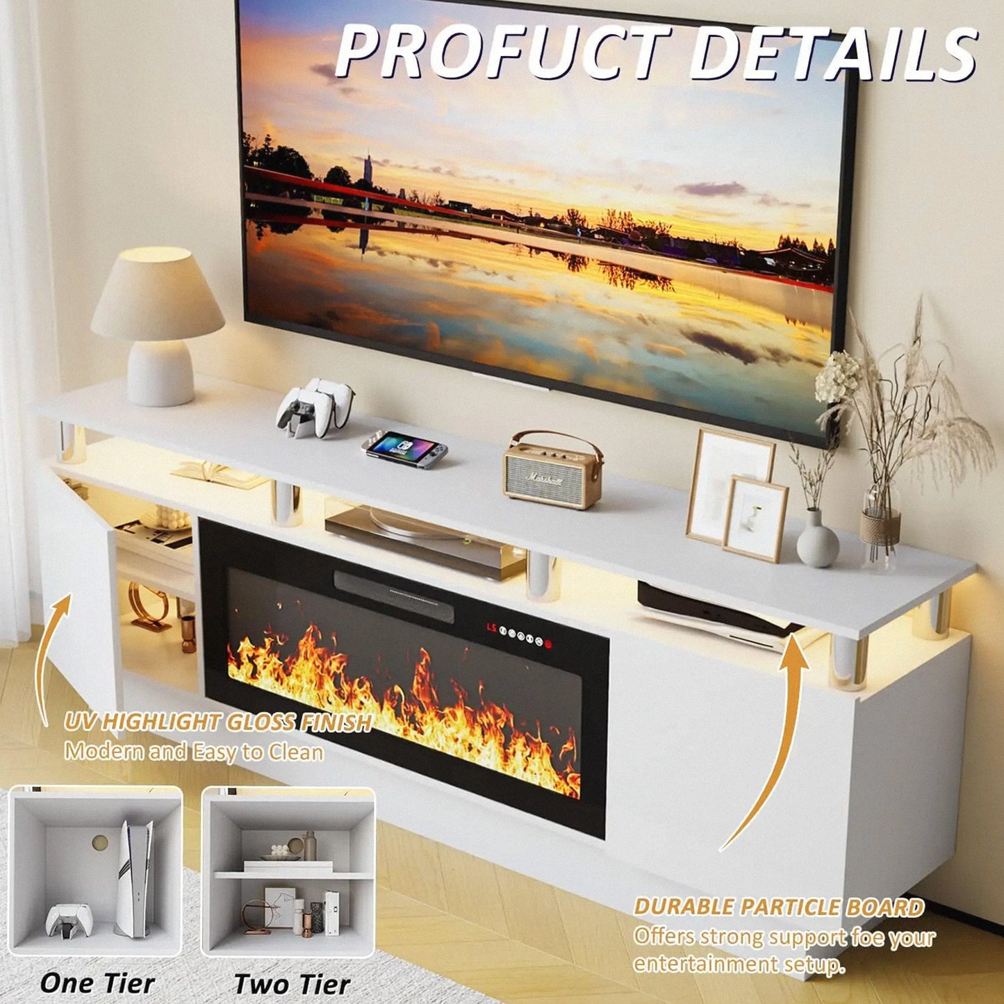 All-In-One Fireplace Console