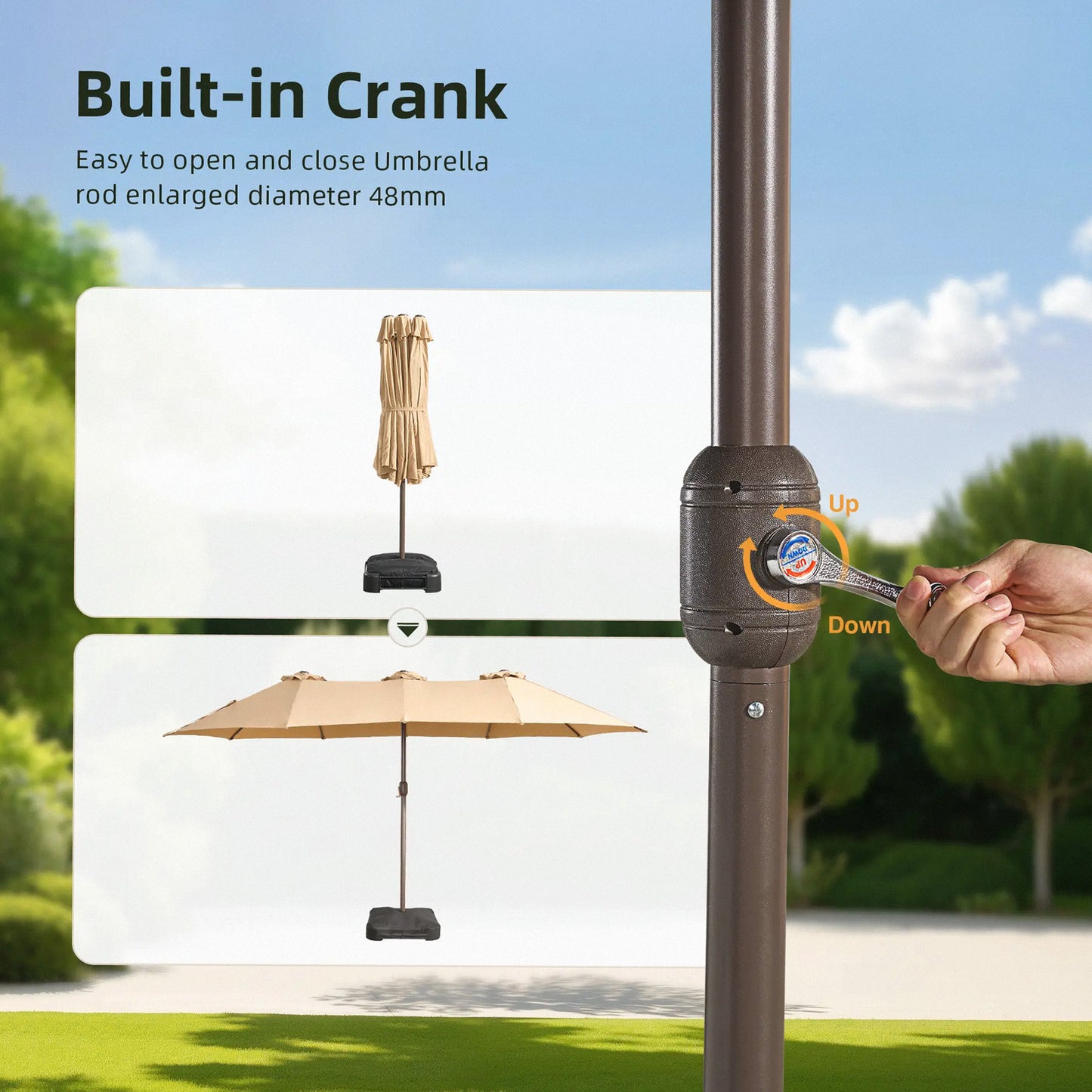 All-Season Solar Patio Umbrella