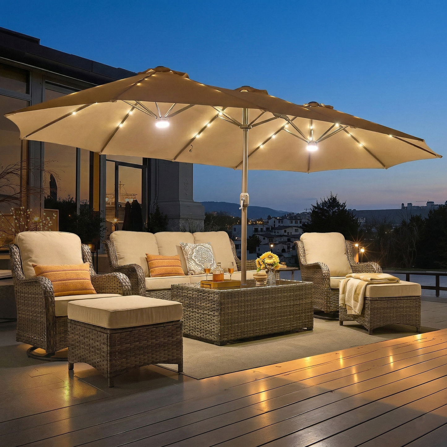 All-Season Solar Patio Umbrella