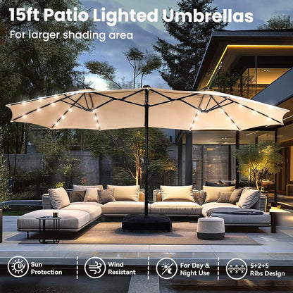 All-Season Solar Patio Umbrella
