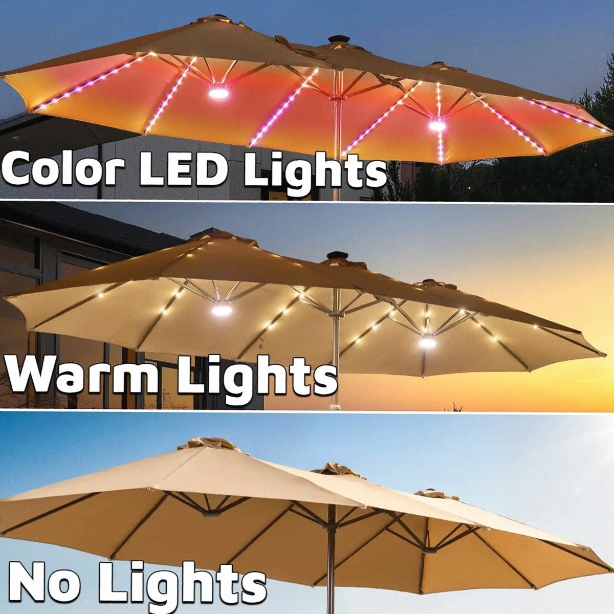 All-Season Solar Patio Umbrella