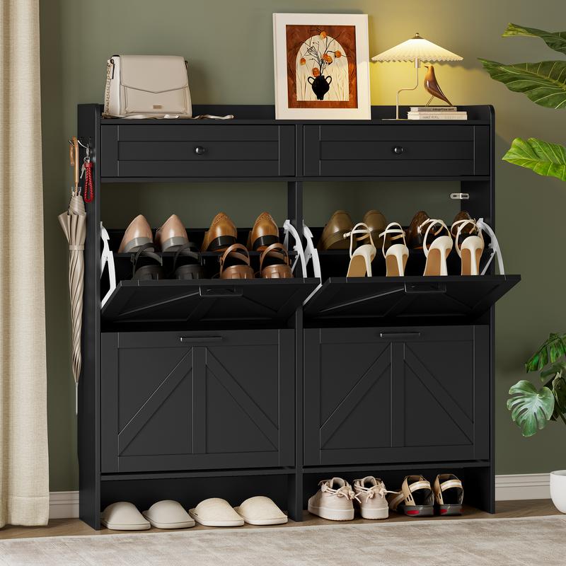Farmhouse Entryway Shoe Cabinet