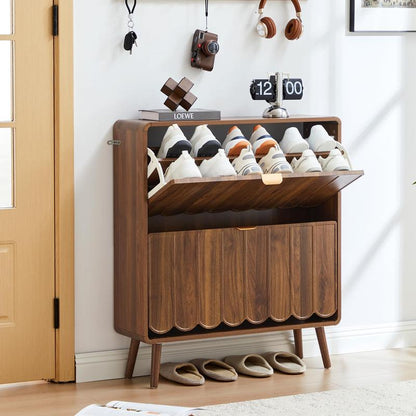 Compact Wooden Shoe Shelf