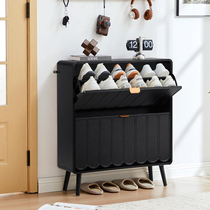 Compact Wooden Shoe Shelf