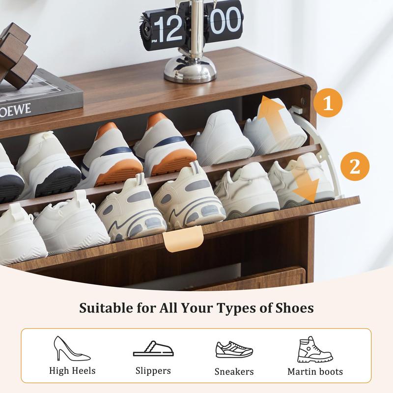 Compact Wooden Shoe Shelf