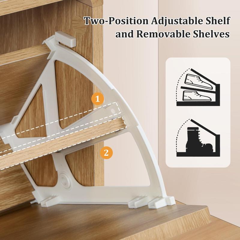 Compact Wooden Shoe Shelf