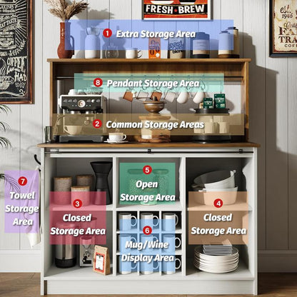 Deluxe Coffee Bar Cabinet