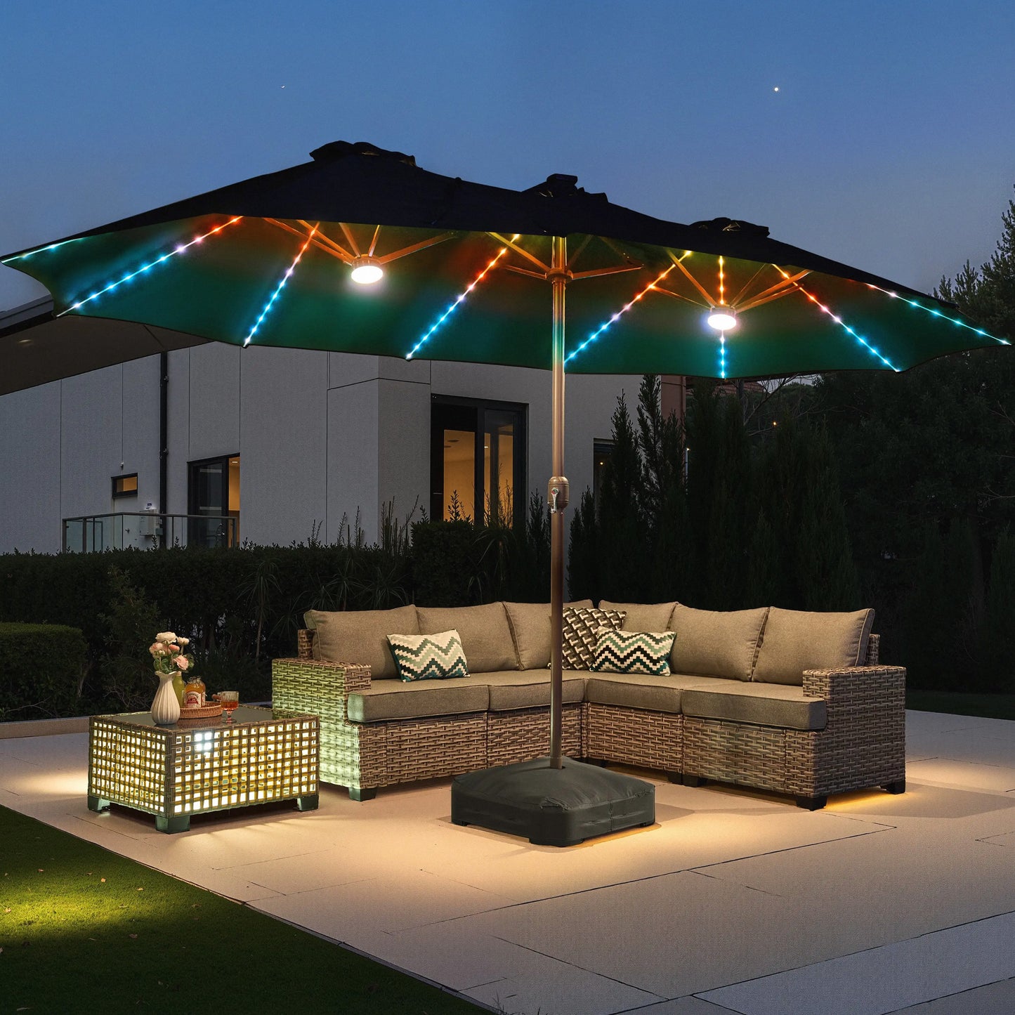 All-Season Solar Patio Umbrella