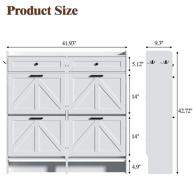 Farmhouse Entryway Shoe Cabinet