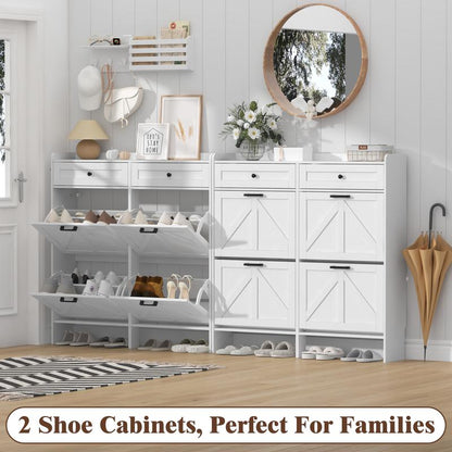 Farmhouse Entryway Shoe Cabinet