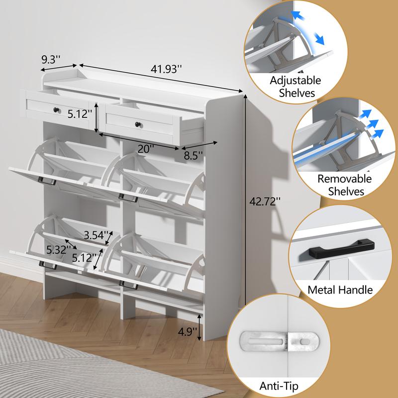 Farmhouse Entryway Shoe Cabinet