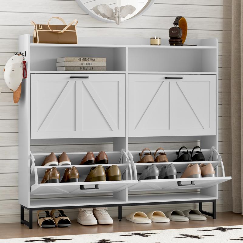 Farmhouse Entryway Shoe Cabinet