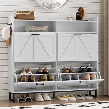 Farmhouse Entryway Shoe Cabinet