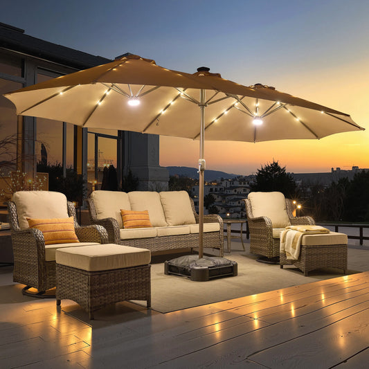 All-Season Solar Patio Umbrella