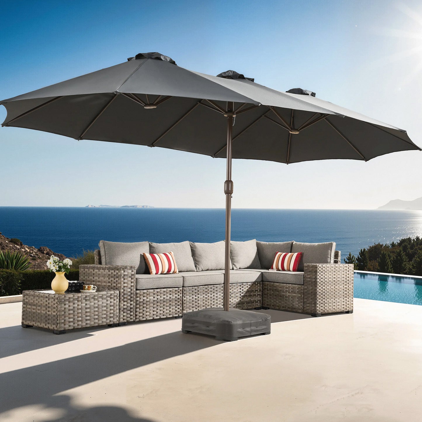 All-Season Solar Patio Umbrella