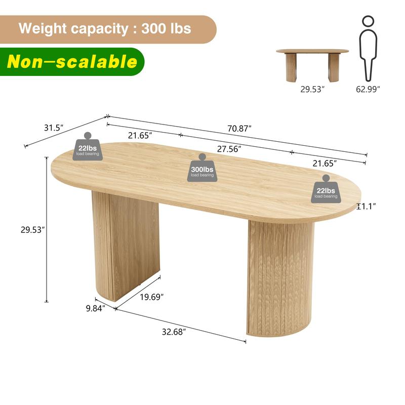 Premium Oval Farmhouse Table