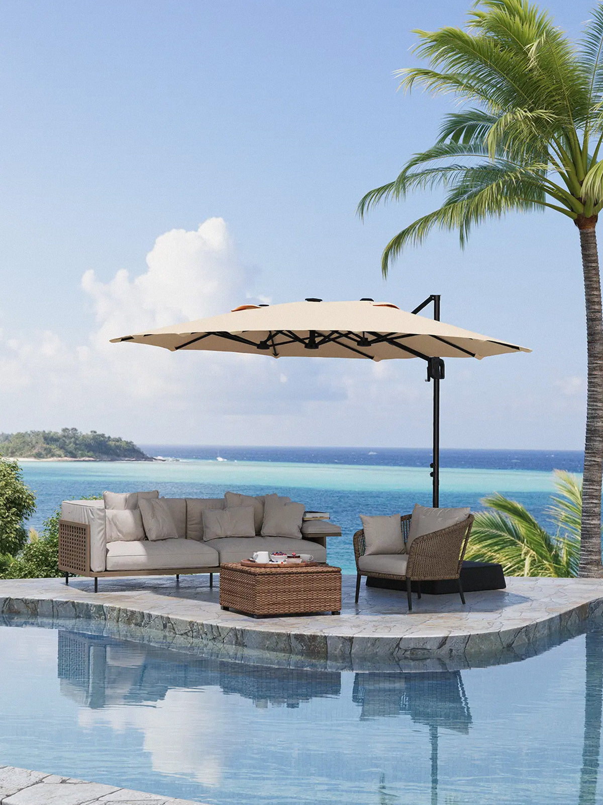 Premium Adjustable Cantilever Umbrella