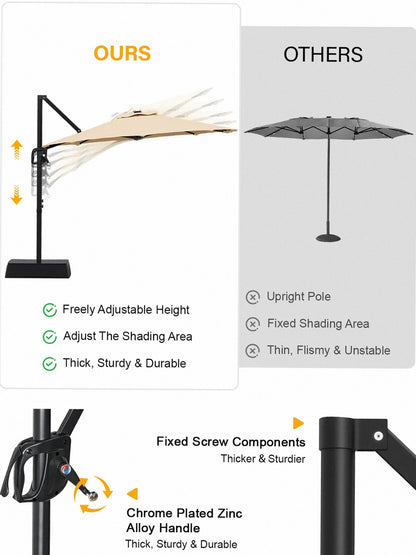 Premium Adjustable Cantilever Umbrella